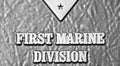 1st Marine Division Badge in Black and white Royalty Free Stock Photo