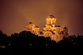 St. Mark Church at night. Belgrade, Serbia Royalty Free Stock Photo