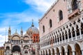 St. Mark`s Basilica Basilica di San Marco and Doges palace, Venice, Italy Royalty Free Stock Photo