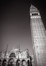St Mark`s Basilica and Campanile, Venice, Italy Royalty Free Stock Photo