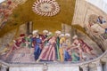 St. Mark`s Basilica exterior mosaic in Venice.