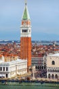 St Mark`s Campanile at Piazza San Marco in Venice, Italy