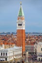 St Mark`s Campanile at Piazza San Marco in Venice, Italy Royalty Free Stock Photo