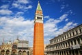 St Mark`s Campanile on Piazza San Marco in Venice, Italy Royalty Free Stock Photo