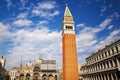 St Mark`s Campanile on Piazza San Marco in Venice, Italy Royalty Free Stock Photo