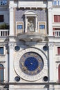 St. Mark`s Clock in the Clocktower on the Piazza San Marco