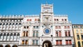 St Mark`s Clock tower Torre dell`Orologio in Piazza San Marco, Venice, Italy Royalty Free Stock Photo