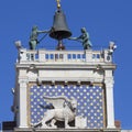 St Mark`s Clock tower Torre dell`Orologio on Piazza San Marco,Venice, Italy Royalty Free Stock Photo