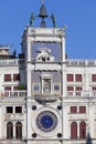 St Mark`s Clock tower Torre dell`Orologio on Piazza San Marco, Venice, Italy Royalty Free Stock Photo