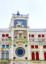 St Mark`s old clocktower to be seen by ships in the harbour of Venice, Italy