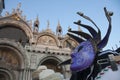 St. Mark Square and carnival mask, Venice, Italy Royalty Free Stock Photo