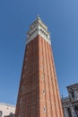 The St. Mark`s Square Piazza San Marco with Campanile, in Venice, Italy - detail Royalty Free Stock Photo