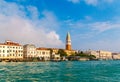 St. Mark`s square San Marco , campanile cathedral tower and Doge`s Palace, Venice, Italy Royalty Free Stock Photo