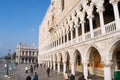 People walk by San Marco square in Venice, Italy. Royalty Free Stock Photo