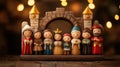 St Maroun Day Celebration of st maroun day with festive figurines and warm lighting Royalty Free Stock Photo