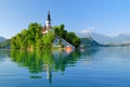 St Martin church and Bled lake