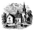 St. John Church vintage illustration