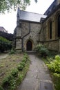 St Mary Abbots is a church located on Kensington High Street Royalty Free Stock Photo