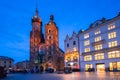 St. Mary Basilica in Krakow at nigh