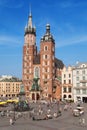 St Mary Basilica in the Main Square of Krakow