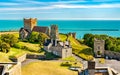 St Mary in Castro Church and a Roman lighthouse at Dover Castle in England