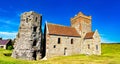 St Mary in Castro Church and a Roman lighthouse at Dover Castle in England