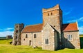St Mary in Castro Church and a Roman lighthouse at Dover Castle in England