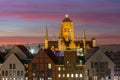 St Mary Church at sunset in Gdansk, Poland Royalty Free Stock Photo