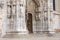 St. Mary, kings, sailors and navigators statues over the entrance to the Monastery Jeronimos. Lisbon, Portugal.