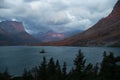 St. Mary Lake and wild goose island in Glacier national park,Montana,USA