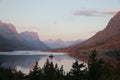 St. Mary Lake and wild goose island in Glacier national park,Montana,USA Royalty Free Stock Photo