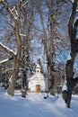 St. Mary Magdalene Chapel in winter, Modra, Slovakia