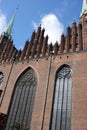 St. Mary`s Basilica in Gdansk fragment of the building wall detail element