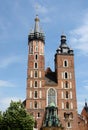 St. Mary's Basilica or Mariacki Church - famous gothic church,Krakow Royalty Free Stock Photo