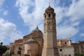 St. Mary`s Cathedral and the Bell tower in Oristano Sardinia Italy Royalty Free Stock Photo