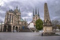 St Mary`s Cathedral and St Severus Church, Old Town in Erfurt, Germany