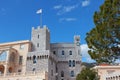 St Mary's and clock Tower of Prince's Palace of Monaco Royalty Free Stock Photo