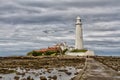 St. Mary`s lighthouse in Whitley Bay, Northumberland