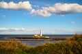 St Mary\'s Lighthouse in the North Sea Royalty Free Stock Photo