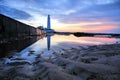 St Mary's Lighthouse and Sand Royalty Free Stock Photo
