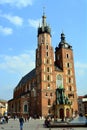 St. Marys Church famous landmark in Krakow, Poland Royalty Free Stock Photo