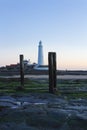 St Marys Lighthouse and Island at Whitley Bay, North Tyneside, England, UK.