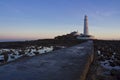 St Marys Lighthouse and Island at Whitley Bay, North Tyneside, England, UK. Royalty Free Stock Photo