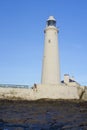 St Marys Lighthouse and Island at Whitley Bay, North Tyneside, England, UK. Royalty Free Stock Photo