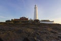 St Marys Lighthouse and Island at Whitley Bay, North Tyneside, England, UK.