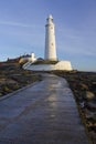 St Marys Lighthouse and Island at Whitley Bay, North Tyneside, England, UK.