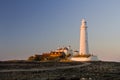 St Marys Lighthouse and Island at Whitley Bay, North Tyneside, England, UK.