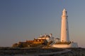 St Marys Lighthouse and Island at Whitley Bay, North Tyneside, England, UK.