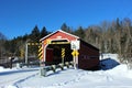 St-Mathieu covered bridge Royalty Free Stock Photo