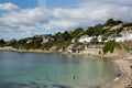 St Mawes Cornwall people in the sea in beautiful weather